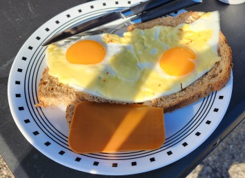 Fried Eggs and Brown Cheese